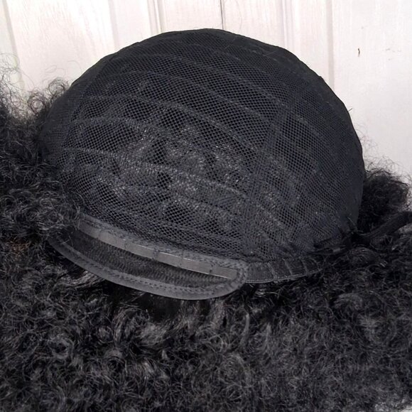 12 inch Afro Synthetic Wig Curly Natural Black Daily Cosplay Costume 60s 70s NEW - Picture 6 of 7